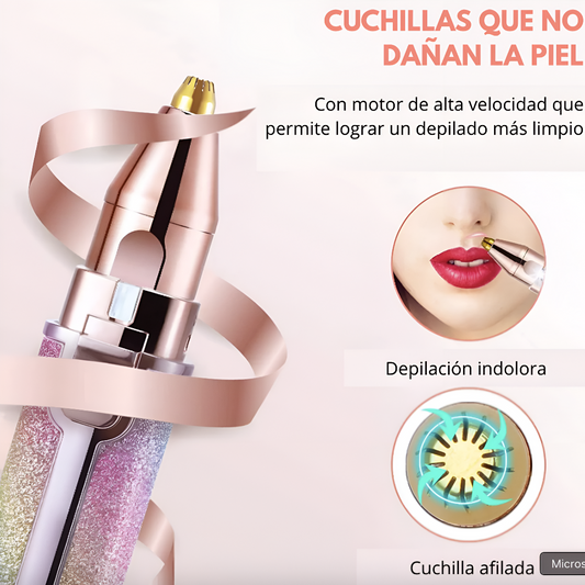 Depilador Facial 2 en 1 - ¡Lista para salir en segundos!
