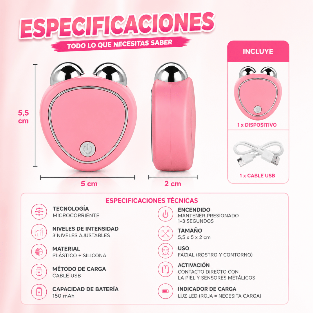 ¡Promo 2x1 Masajeador Microcorriente! - Favorece una piel de aspecto más firme y renovado desde casa