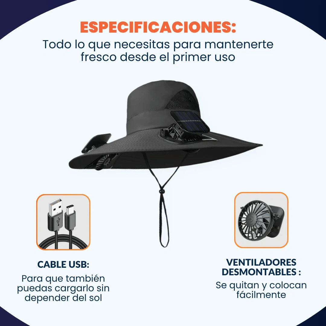Sombrero con Ventilador AIR PRO