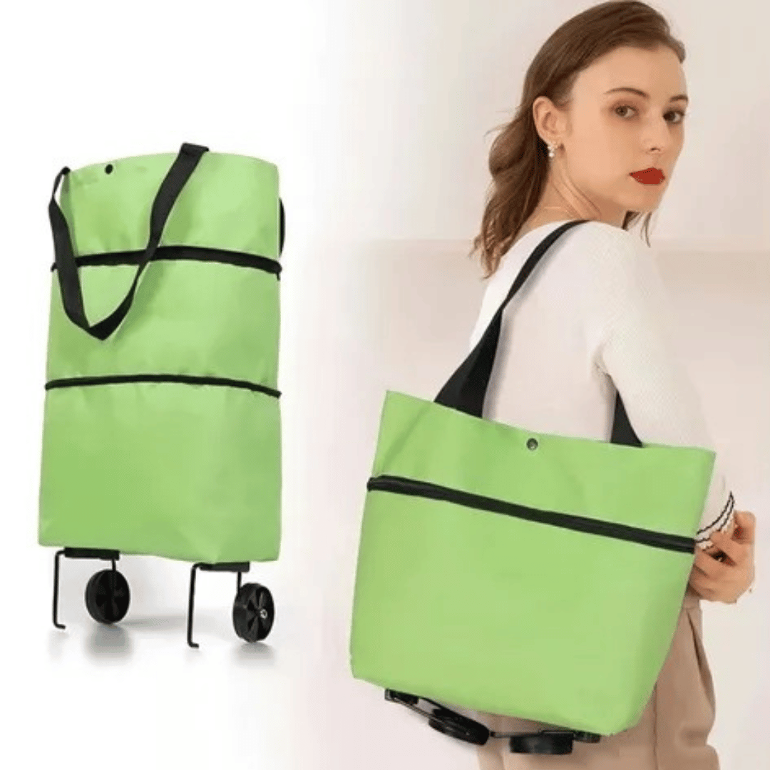 Bolso Plegable Con Ruedas 2 En 1 - Solución práctica para tus compras diarias sin ocupar espacio