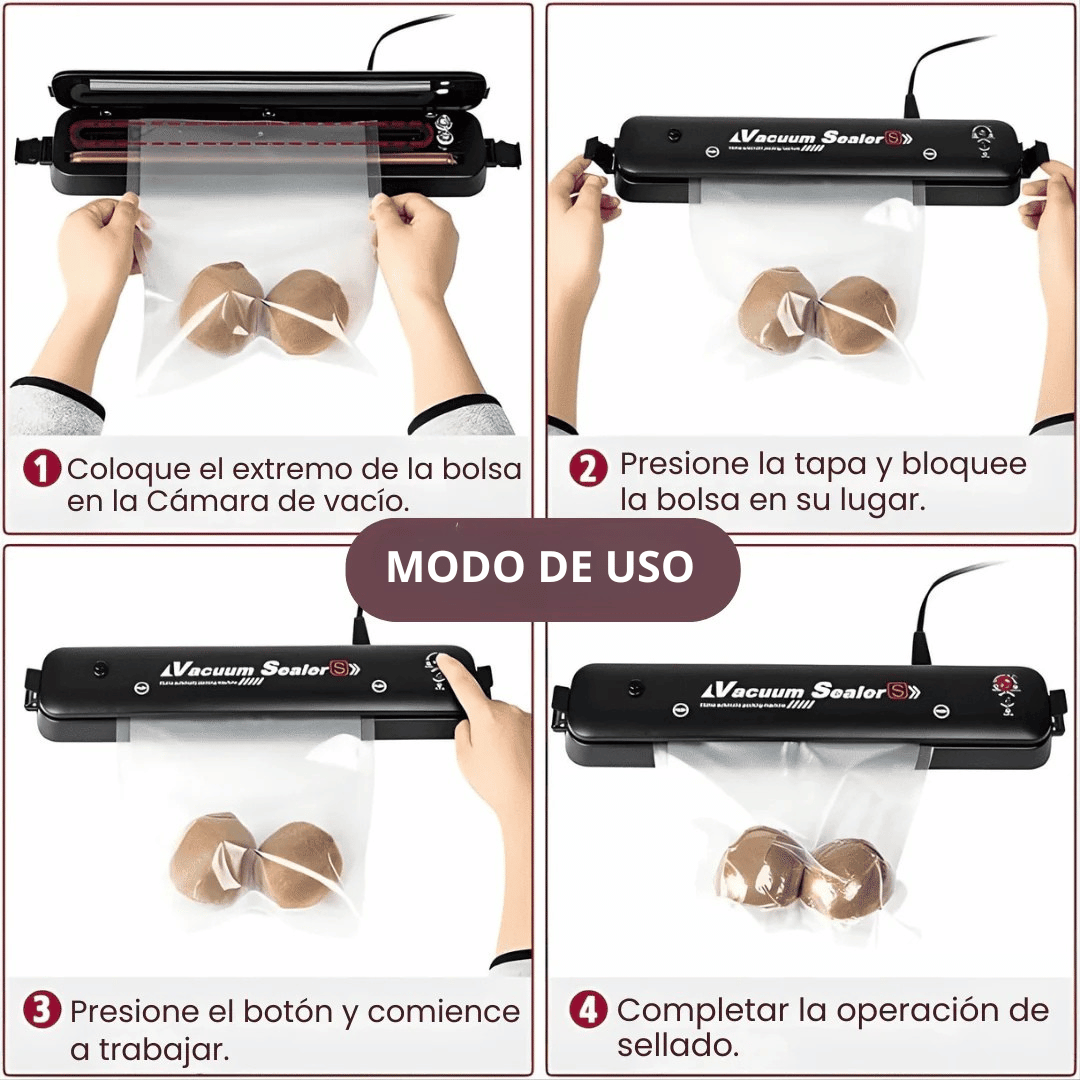 Vacuum Sealer X - Conserva tus alimentos frescos por más tiempo y evita botar comida