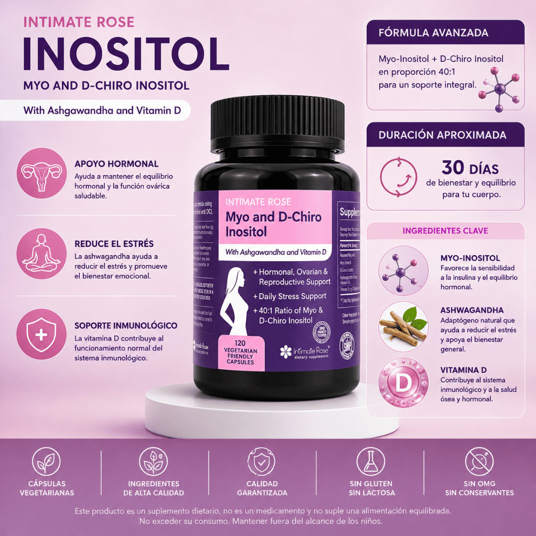 Inositol 120 Cápsulas - Equilibrio femenino para apoyar tu ciclo natural