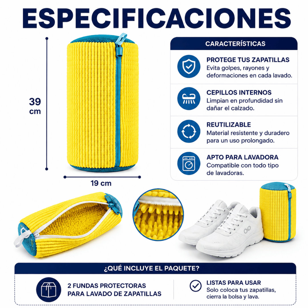 ¡Promo 2x1 Funda Protectora de Zapatillas! - Protege tus zapatillas durante cada lavado en lavadora