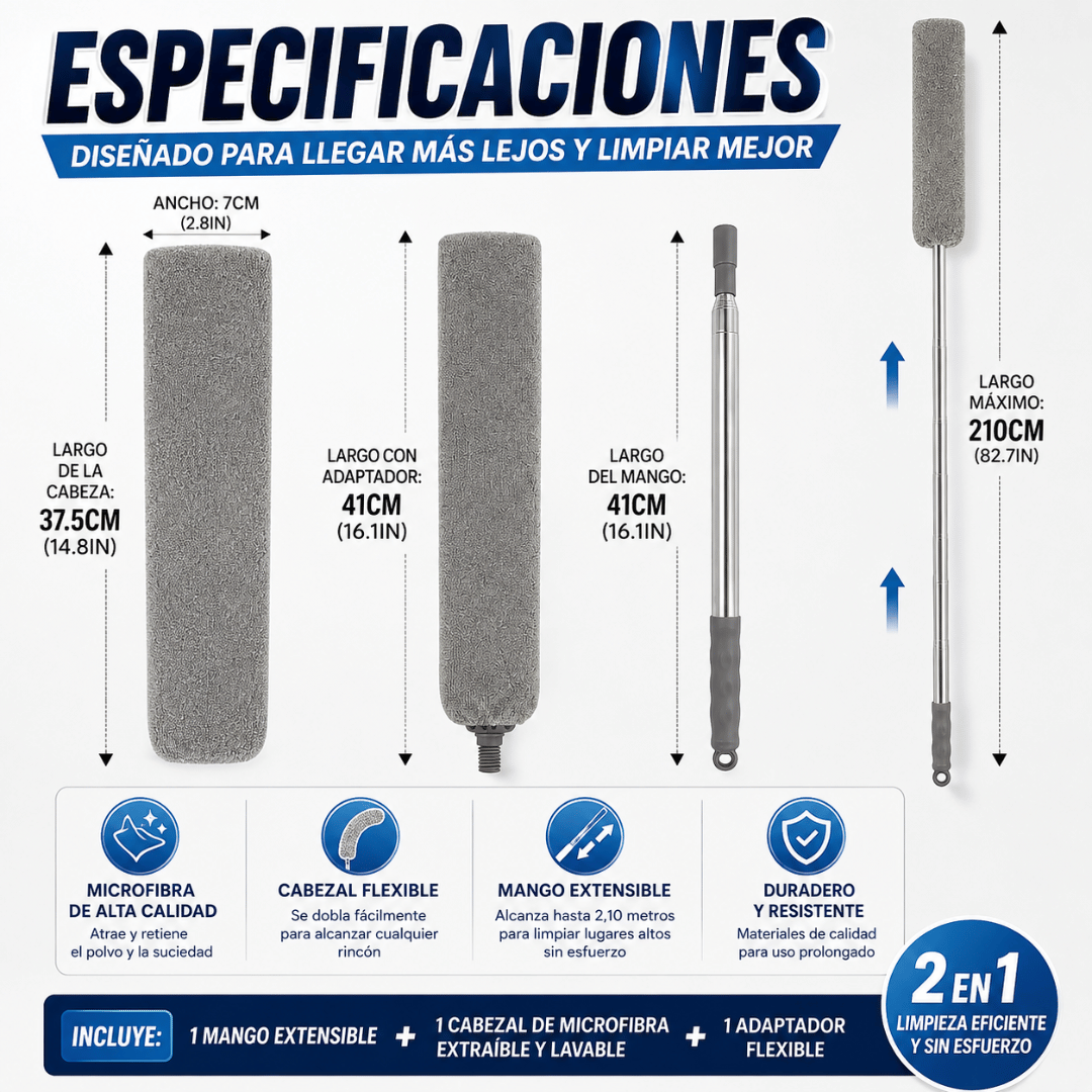 ¡Promo 2x1 Plumeros Extensibles! - Alcanza y limpia fácilmente hasta los rincones más altos