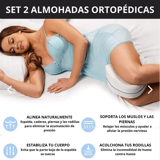 Set 2 Almohadas de Descanso Ortopédica - Descanso de verdad