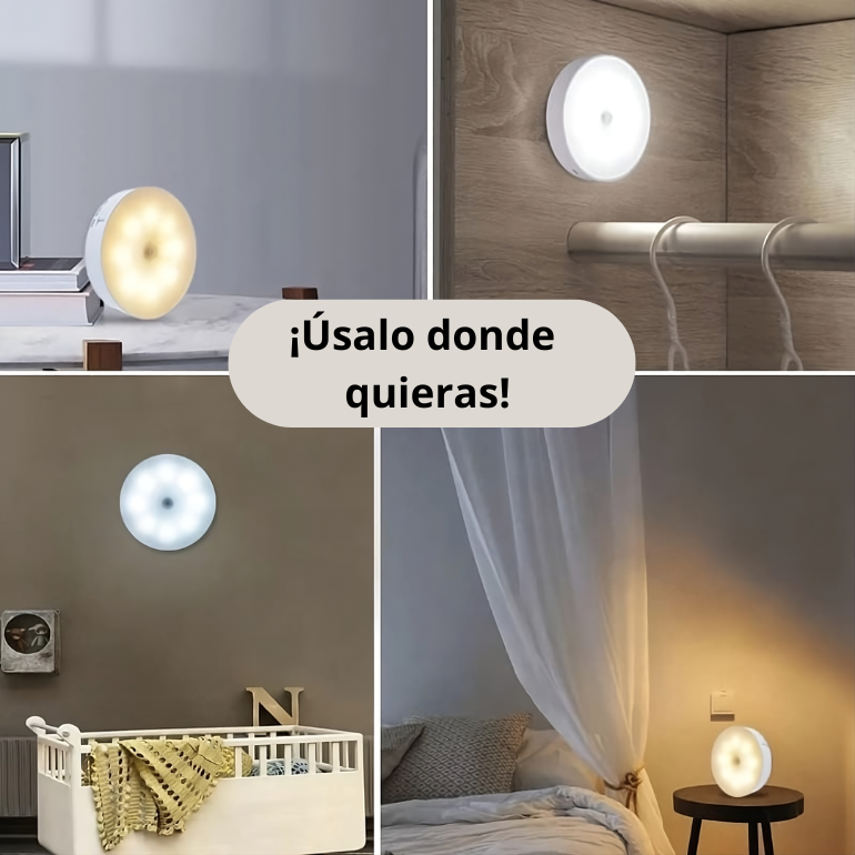 Pack x3 Lámparas LED Recargable con Sensor Movimiento - ¡Ilumina tus espacios!