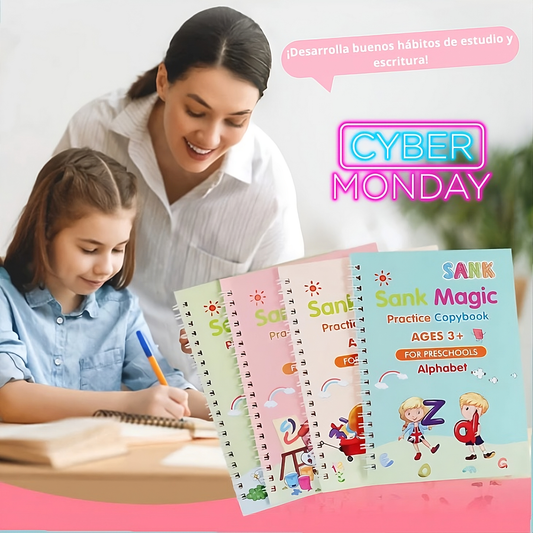 Set 4 Cuadernos Mágicos Infantil Montessori - ¡Oferta exclusiva Cyber Monday!