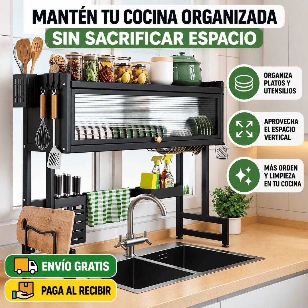 Escurridos de Platos 2 Niveles - Disfruta de una cocina más organizada y libre de desorden
