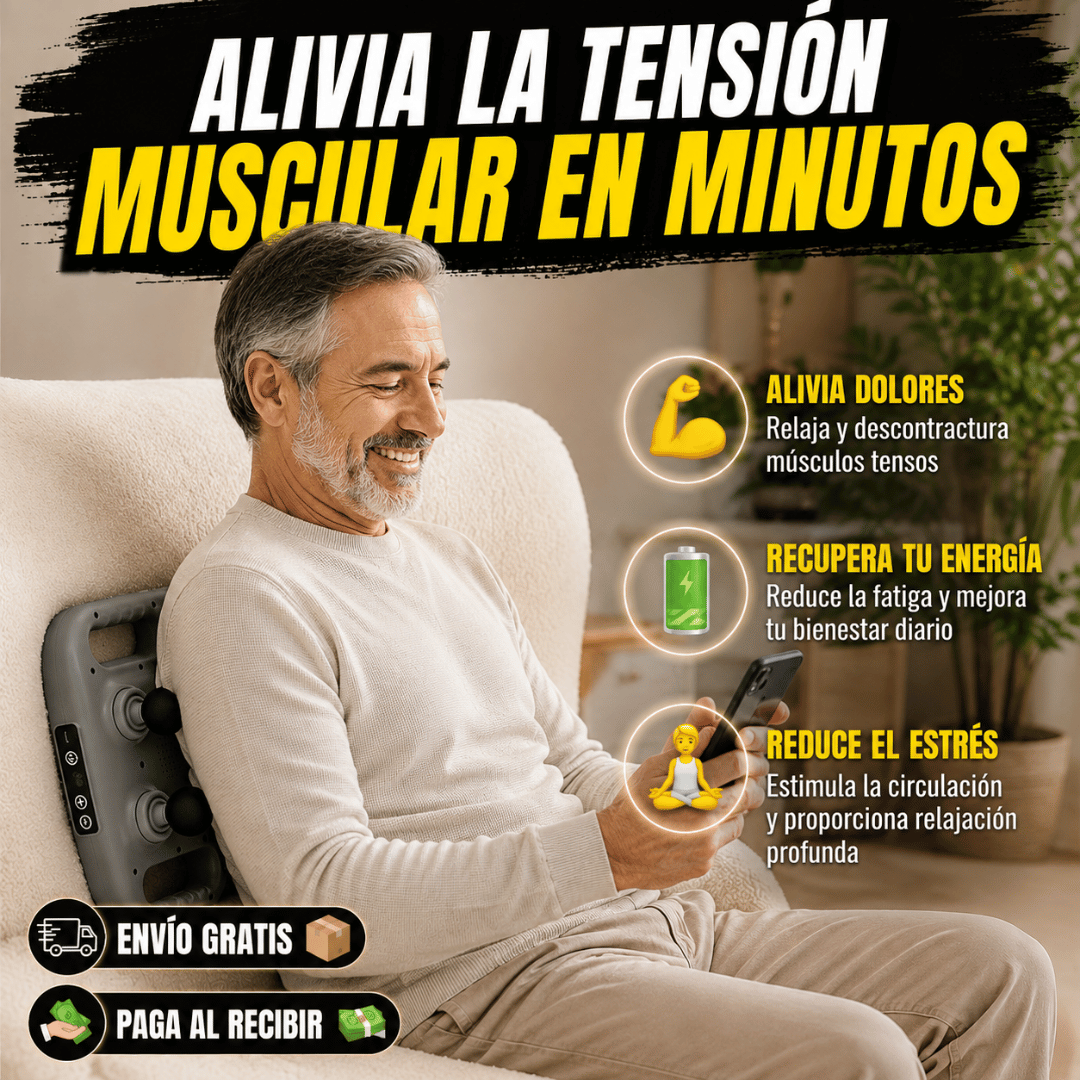 Masajeador De Relajación Muscular 4 Cabezales - Alivia la tensión muscular y relaja tu cuerpo en minutos