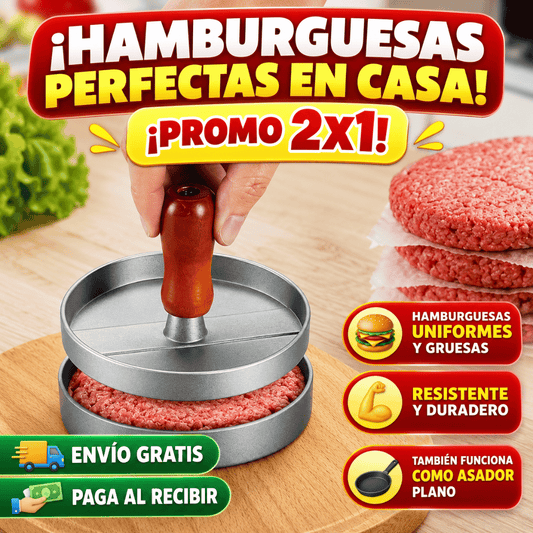 ¡Promo 2x1 Molde Prensa para Hamburguesa! - Hamburguesas Perfectas en Cada Preparación