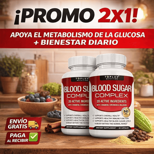 ¡Promo 2x1 Blood Sugar Complex 60 Cápsulas! - Ayuda a mantener el equilibrio de glucosa de forma práctica
