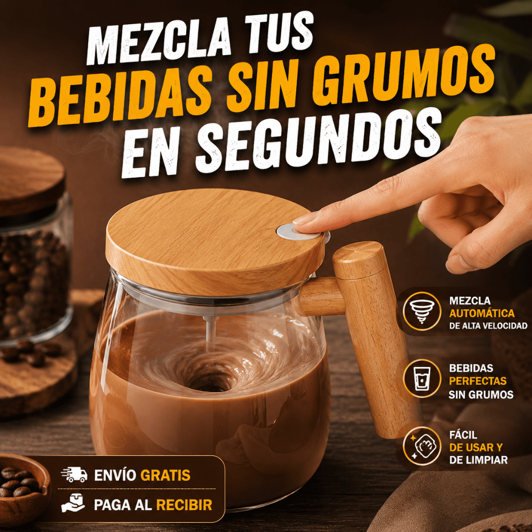 Taza Mug Con Mezclador Automatico – Adiós a los Grumos, Mezcla Perfecta en Segundos