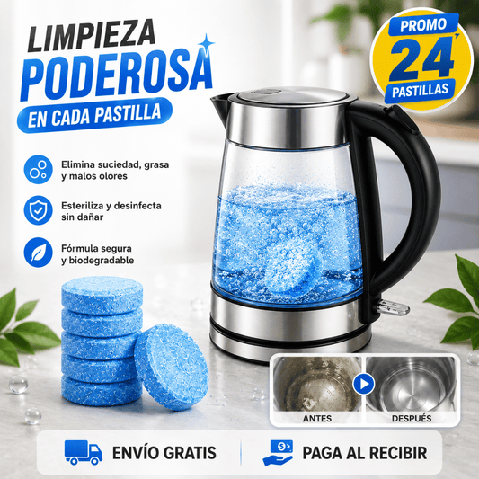 ¡Promo x24 Pastillas desincrustantes para hervidor! - Limpia tu hervidor y elimina residuos que afectan el sabor