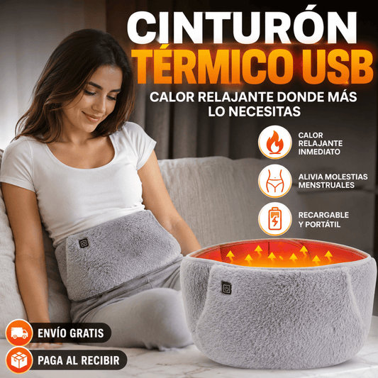 Cinturón Térmico USB - Calor portátil para acompañarte durante tu periodo