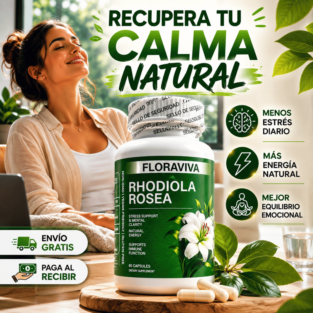 Rhodiola Rosea 60 Cápsulas - Ayuda a mantener la calma y el equilibrio emocional