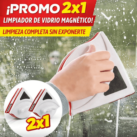 ¡Pack 2x1 Limpiador Vidrios Magnético! - Limpia ambos lados del vidrio sin riesgo ni esfuerzo
