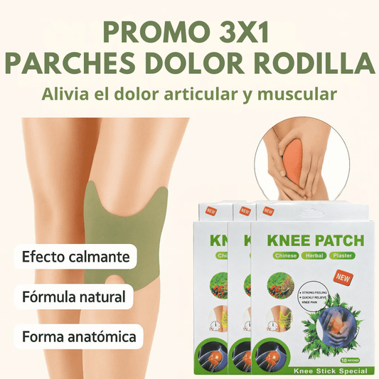 ¡Pack 3x1 30 Parches Alivio Dolor Rodillas! - Ayuda a disminuir la molestia de rodilla en tu rutina diaria