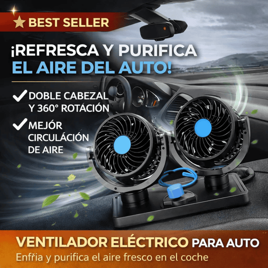 Ventilador Dúo 360° - Alivio del calor sin depender del aire acondicionado