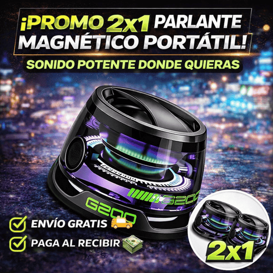 ¡Promo 2x1 Parlante Magnético Portatil! - Potencia de sonido en un formato compacto y portátil
