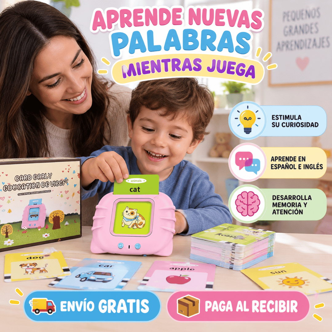 Juego de Tarjetas Interactivas Bilingüe - Ayuda a los niños a aprender nuevas palabras jugando