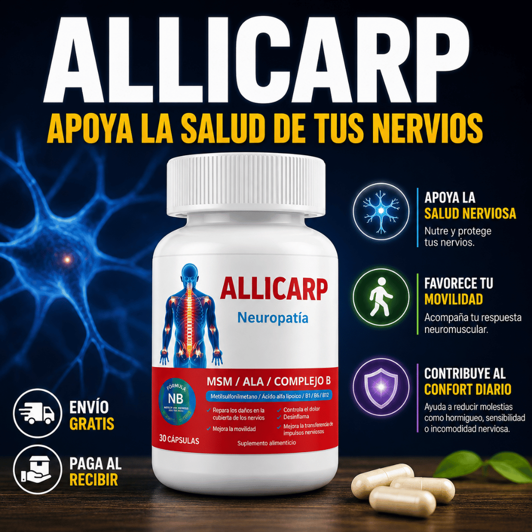 Allicarp Neurogent 30 Cápsulas - Apoya la salud nerviosa y mejora tu bienestar diario