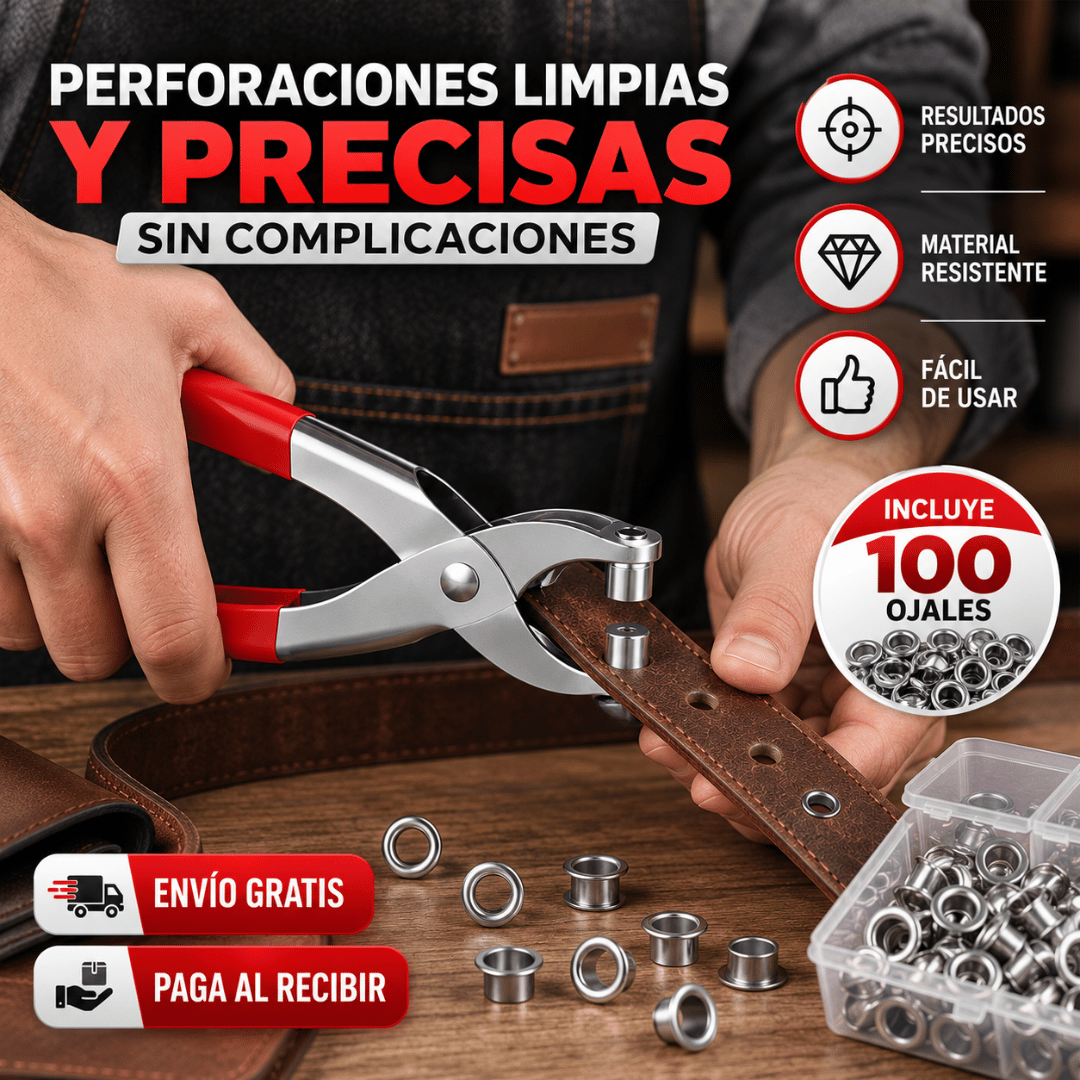 Perforador de Ojales para Broches y Botones - Realiza perforaciones precisas de manera rápida y sencilla