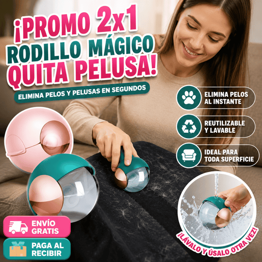 ¡Promo 2x1 Rodillo Mágico Quita Pelusa! - Elimina pelos y pelusas de tu ropa en segundos
