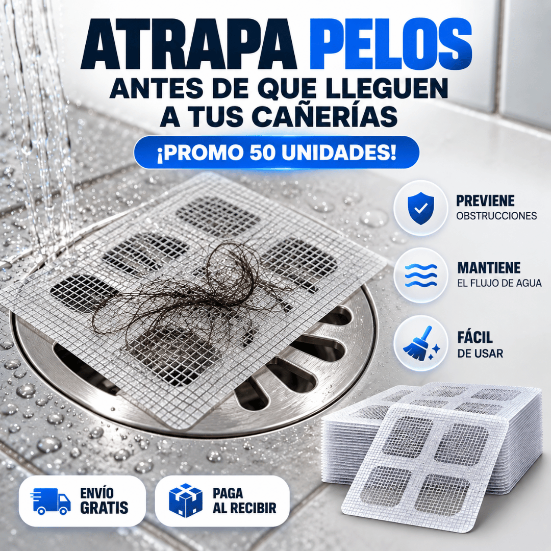 ¡Promo Rejilla Anti Pelos x50! - Protege tus desagües de pelos y residuos fácilmente