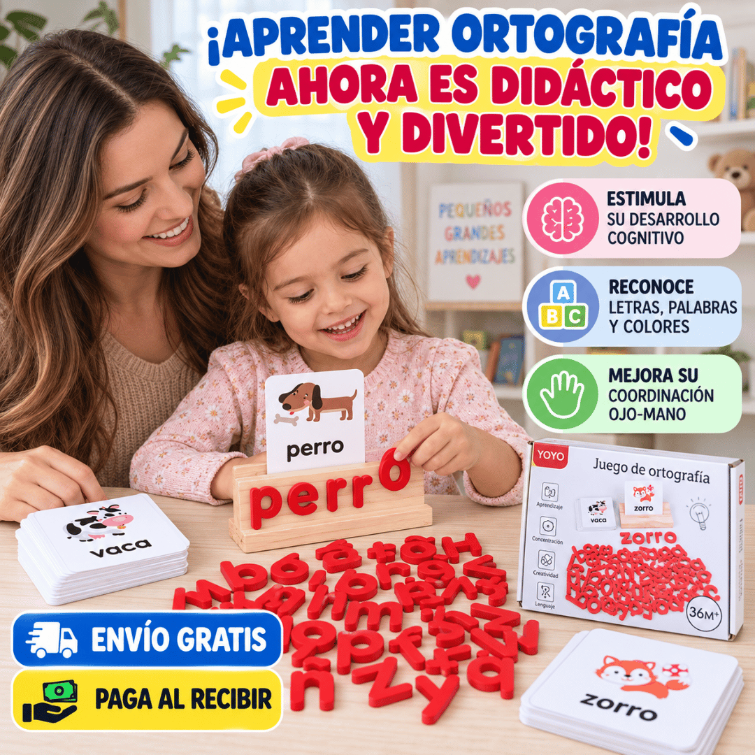 Juego Didáctico de Ortografía Para Niños - Convierte la práctica de ortografía en un juego divertido