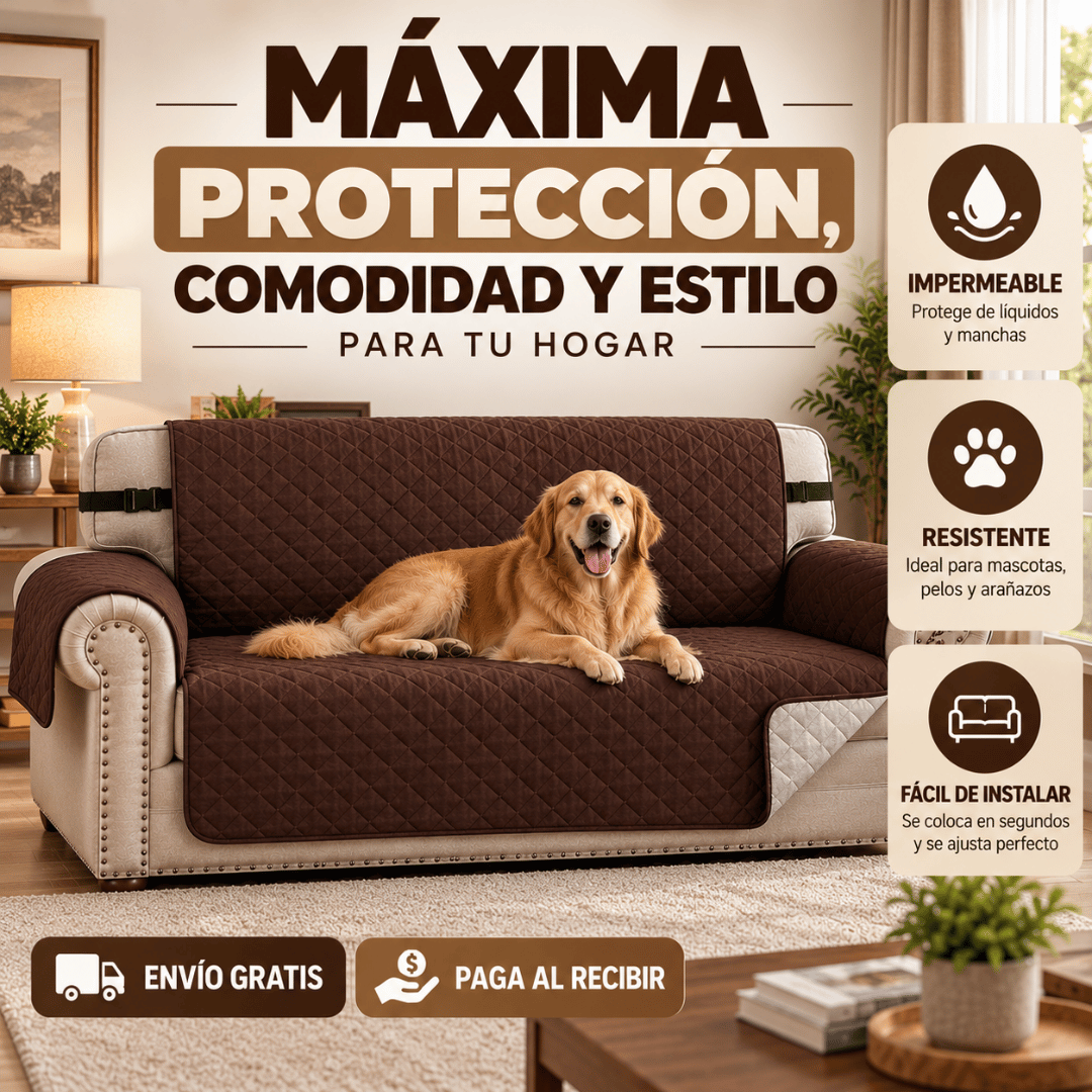Protector Sofá Acolchado 3 Plazas - Mantén tu sofá limpio y protegido sin invertir en uno nuevo