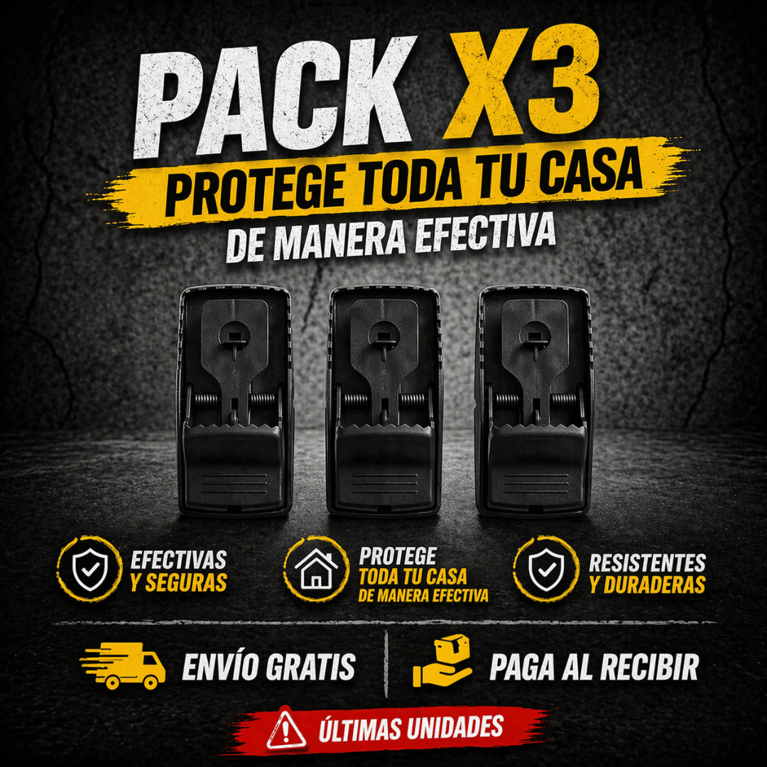 ¡Pack 3x1 Trampa Para Ratones! - Protege tu hogar de ratones de forma limpia y segura