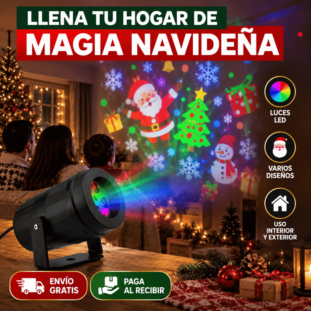 Proyector De Luces Navideñas De Exterior - Transforma tu hogar con una iluminación navideña llena de magia