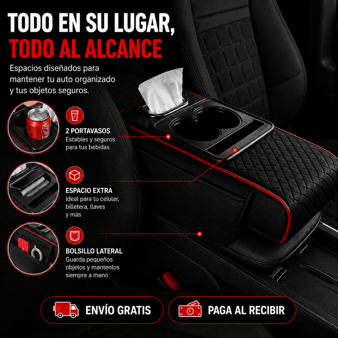 Portavasos Universal Para Auto - Mantén tu auto organizado y tus objetos siempre al alcance