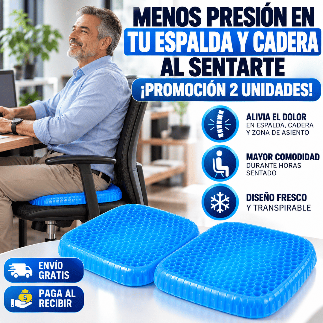 Pack 2 Cojines de Gel Ortopedico - Soporte flexible para una postura más cómoda