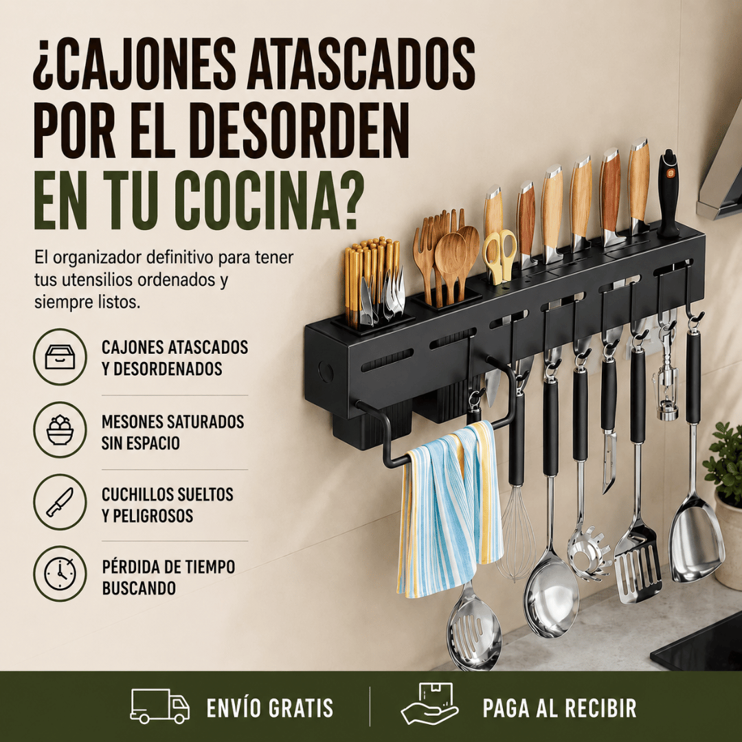 Organizador Utensilios de Cocina - Mantén tus utensilios siempre ordenados y al alcance