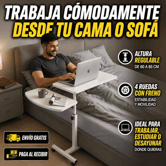 Mesa Ajustable Multifuncional - Trabaja cómodamente desde tu cama o sofá