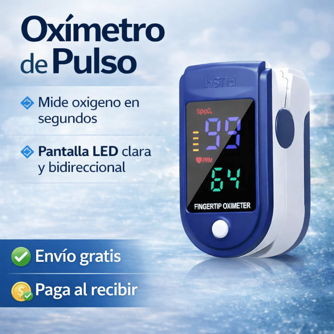 ¡Promo 2x1 Oximetro de Pulso Digital! - Obtén lecturas claras y rápidas desde la comodidad de tu hogar