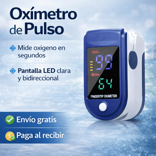 ¡Promo 2x1 Oximetro de Pulso Digital! - Obtén lecturas claras y rápidas desde la comodidad de tu hogar