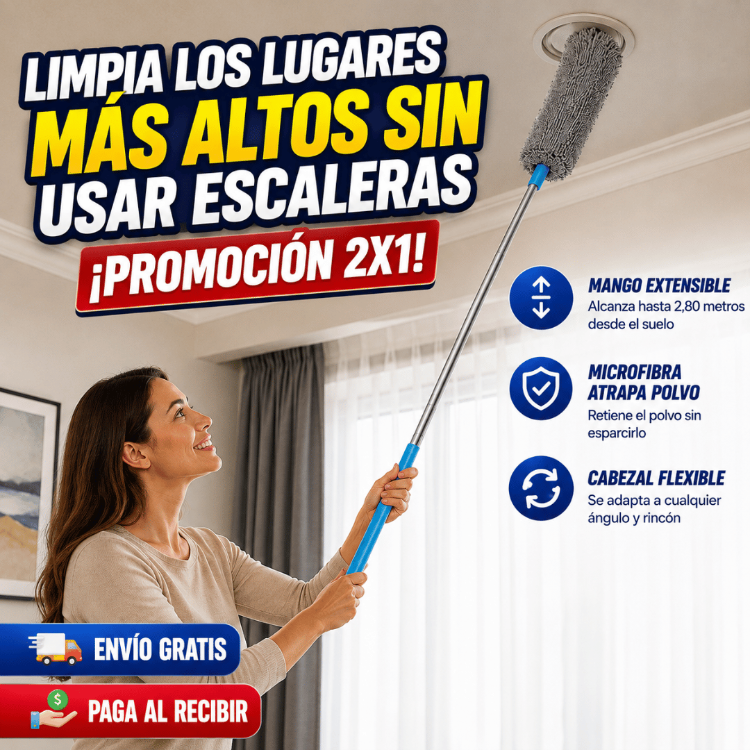 ¡Promo 2x1 Plumeros Extensibles! - Alcanza y limpia fácilmente hasta los rincones más altos