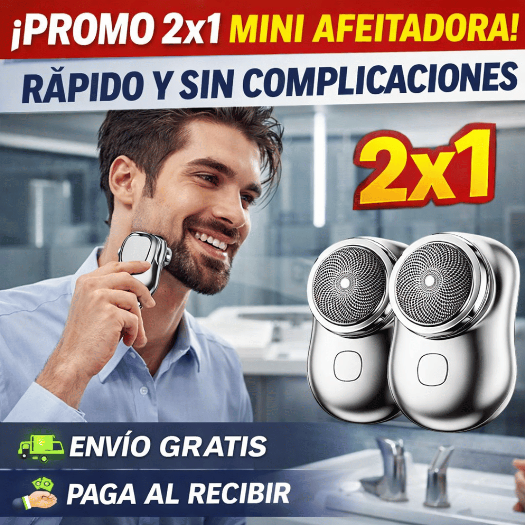 ¡Promo 2x1 Mini Afeitadora Portátil! - Mantén tu look listo en cualquier momento