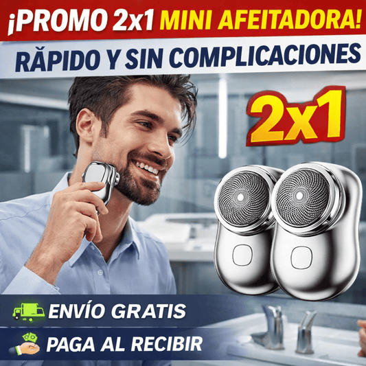 ¡Promo 2x1 Mini Afeitadora Portátil! - Mantén tu look listo en cualquier momento