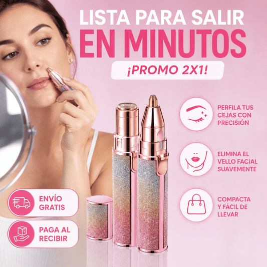 ¡Promo 2x1 Depiladora de Precisión Facial Arcoíris! - Retoque facial práctico para una piel suave y uniforme