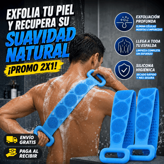 ¡Promo 2x1 Banda Silicona Exfoliante de Baño! - Elimina impurezas y revela una piel más suave y limpia