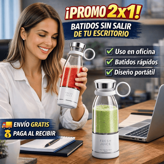 Batidora Portátil Fresh Juice - Solución práctica para bebidas saludables en tu trabajo