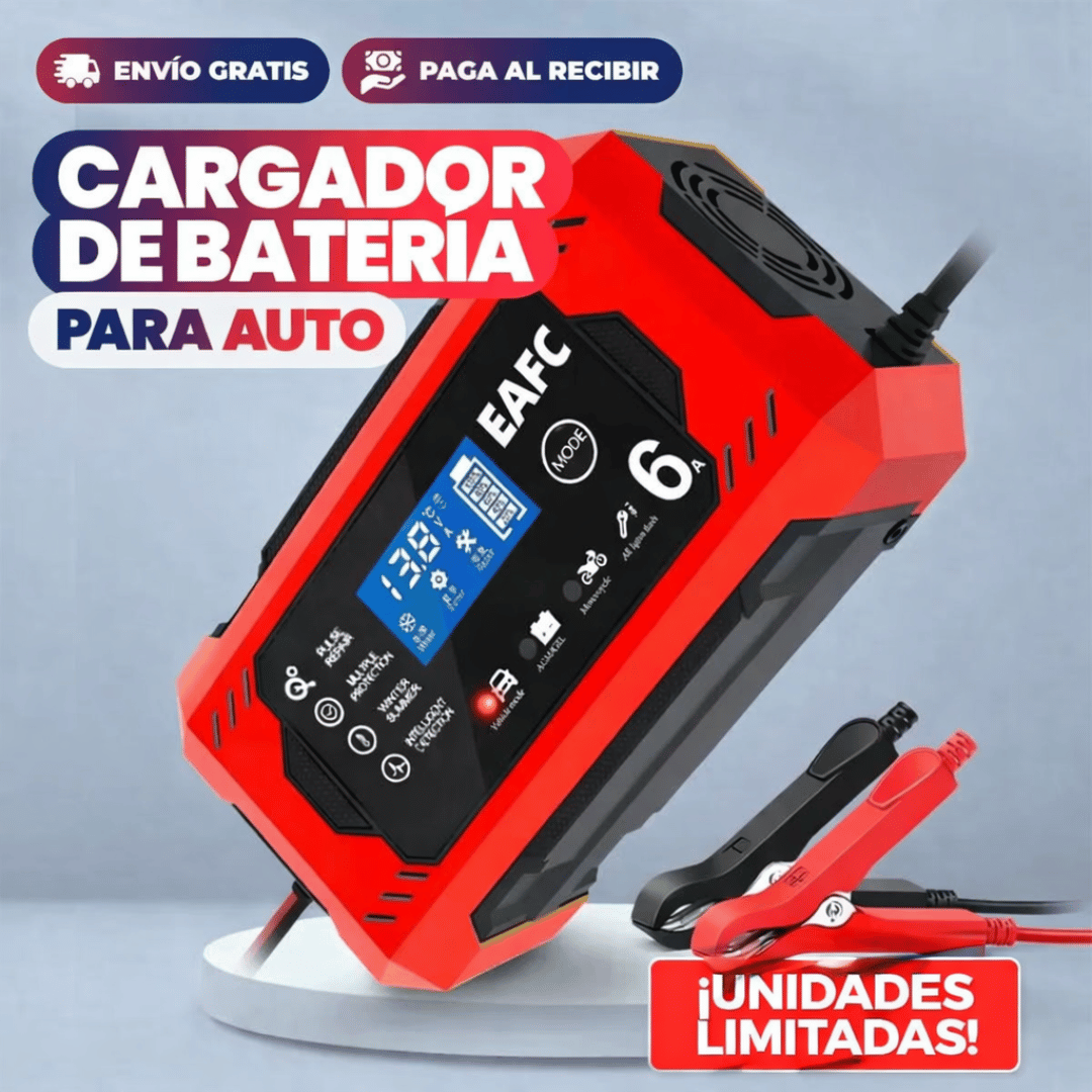 Cargador de Emergencia Batería - Energía portátil para arrancar tu auto en cualquier momento