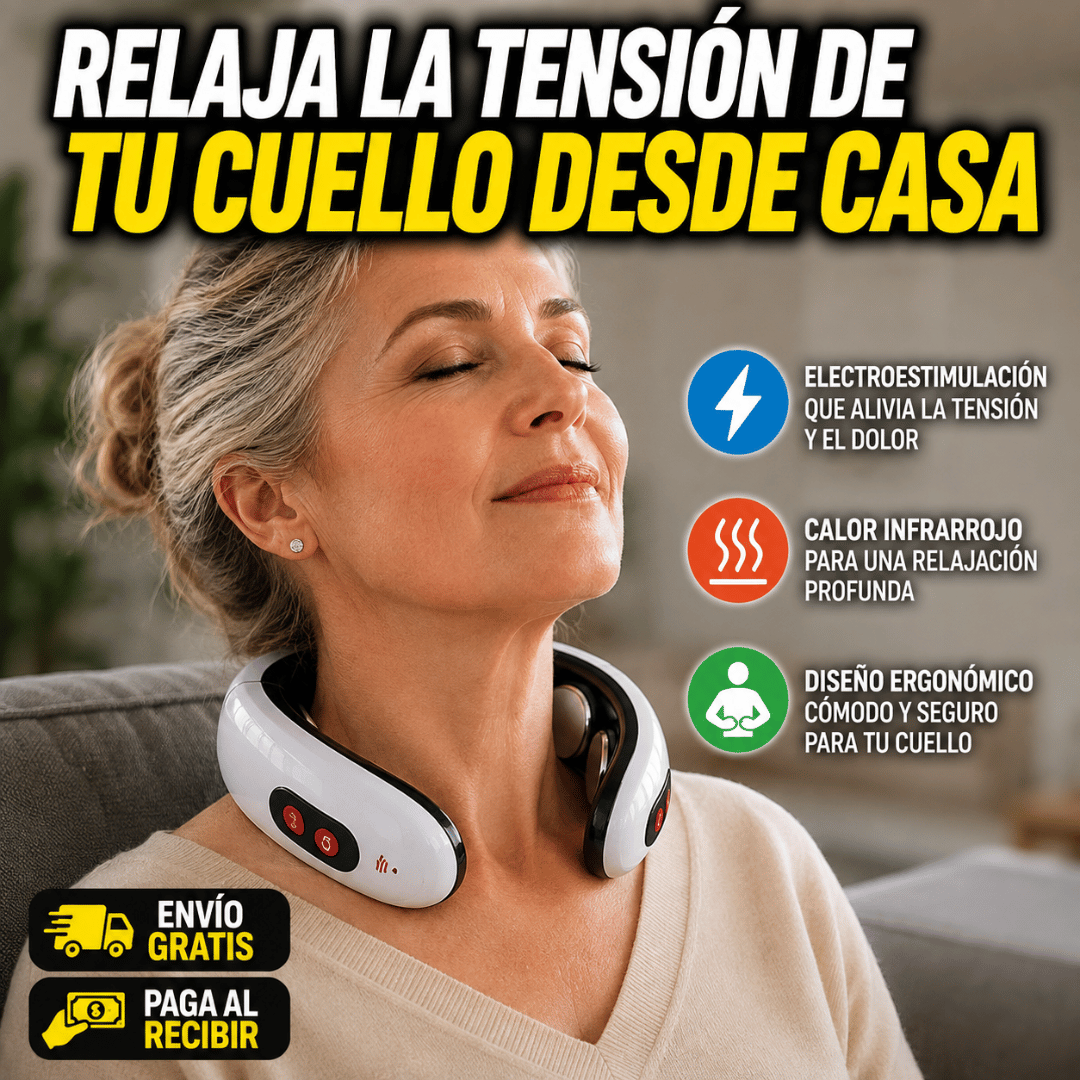 Masajeador Cervical Electromagnético - Alivio Profundo en Cervicales y Espalda