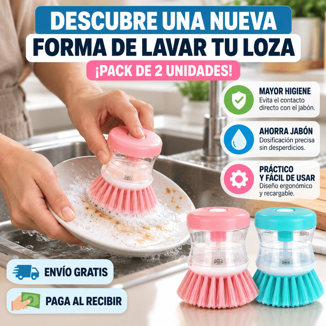 ¡Pack 2 Dispensadores Automáticos De Jabón - Reemplaza las esponjas tradicionales por una limpieza más higiénica
