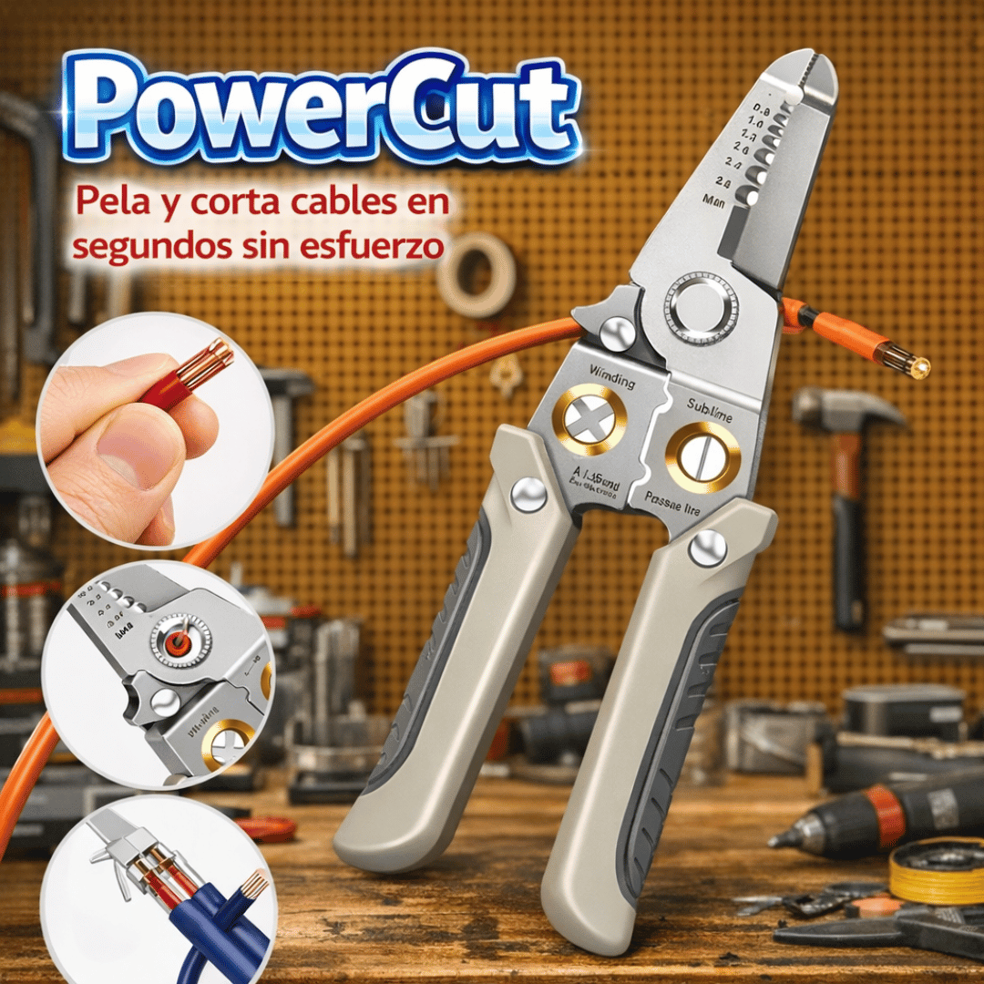 PowerCut - Pela y corta cables con precisión sin dañarlos