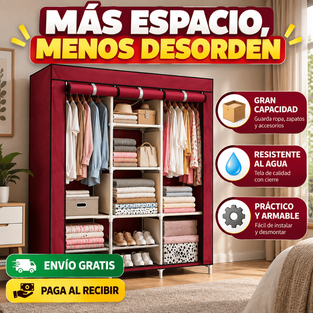 Armario Closet Armable - Organiza tu ropa y aprovecha mejor cada espacio