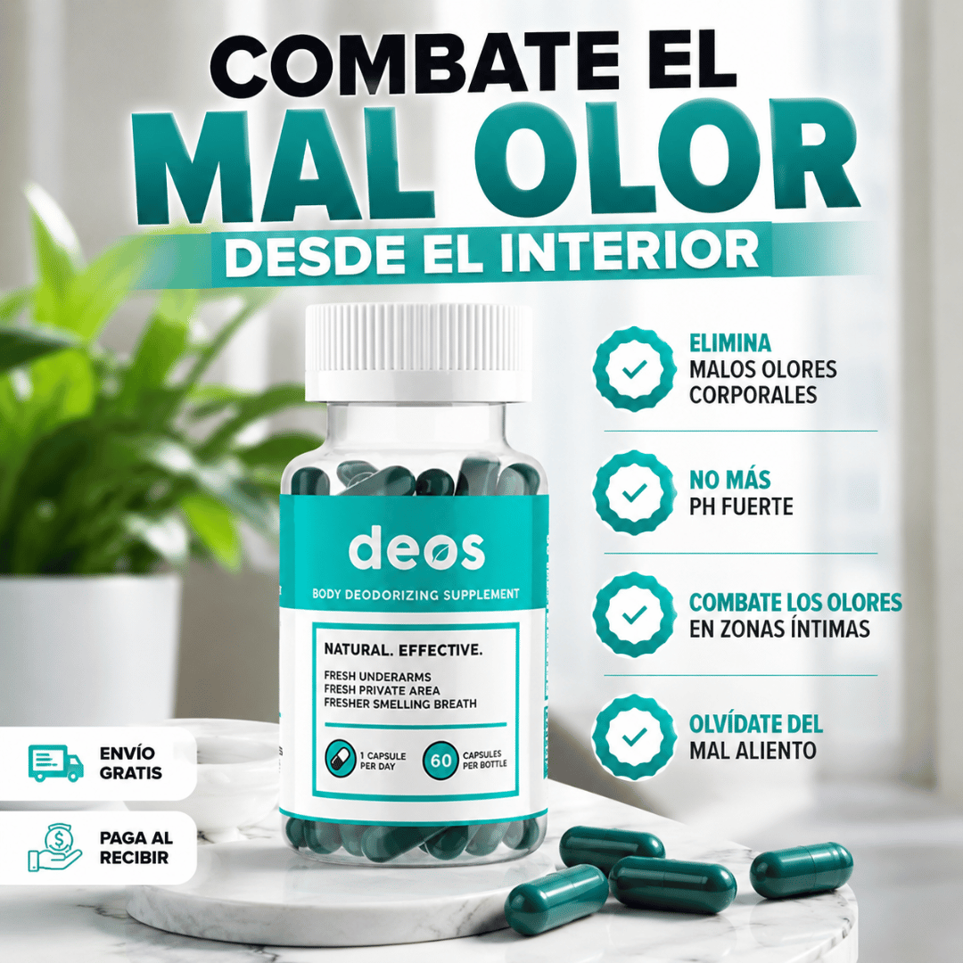 Deos 60 Cápsulas - Ayuda a reducir los olores corporales desde el interior
